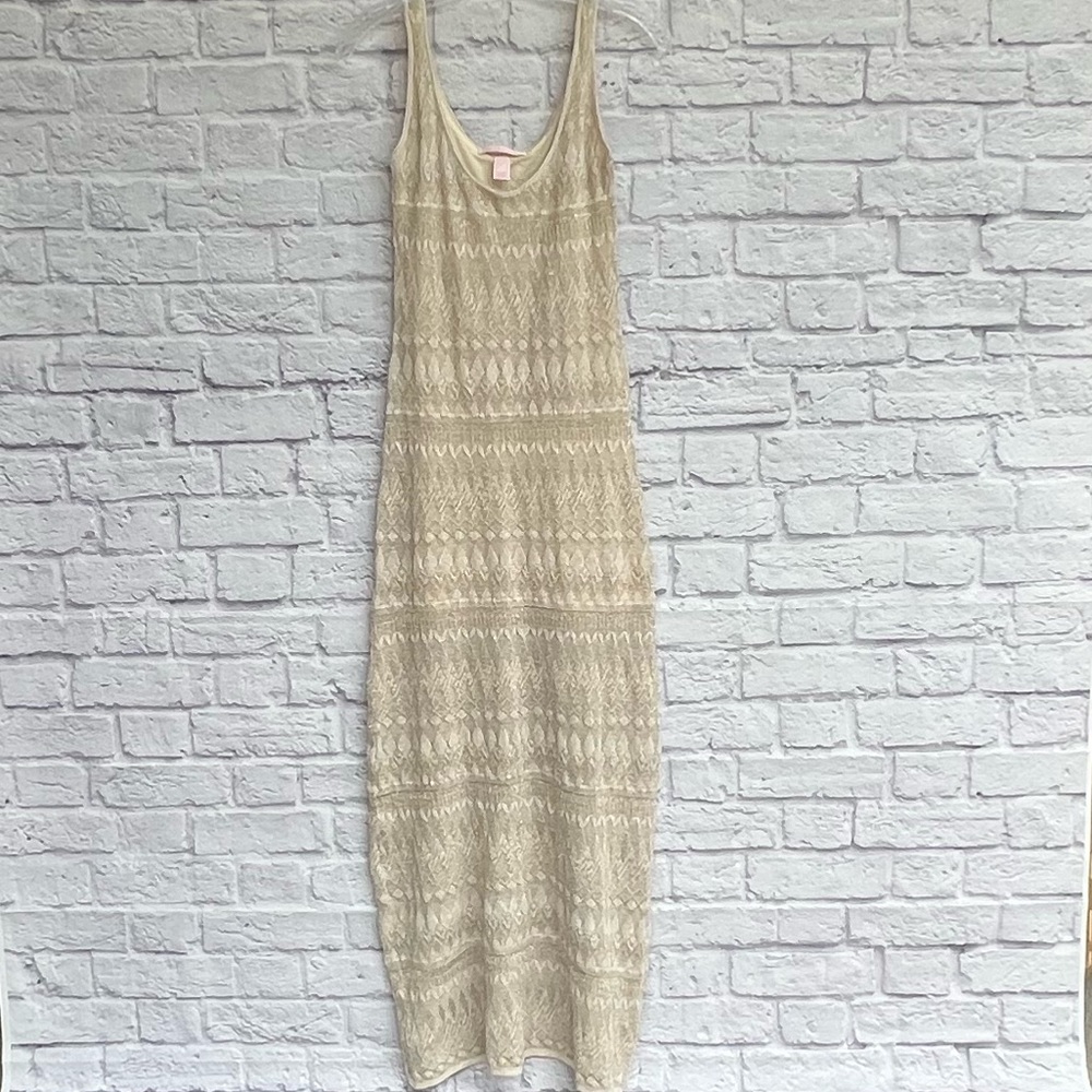 VICTORIAS SECRET Golden Thread Knit Dress Womens XS Maxi NWOT - Picture 5 of 15
